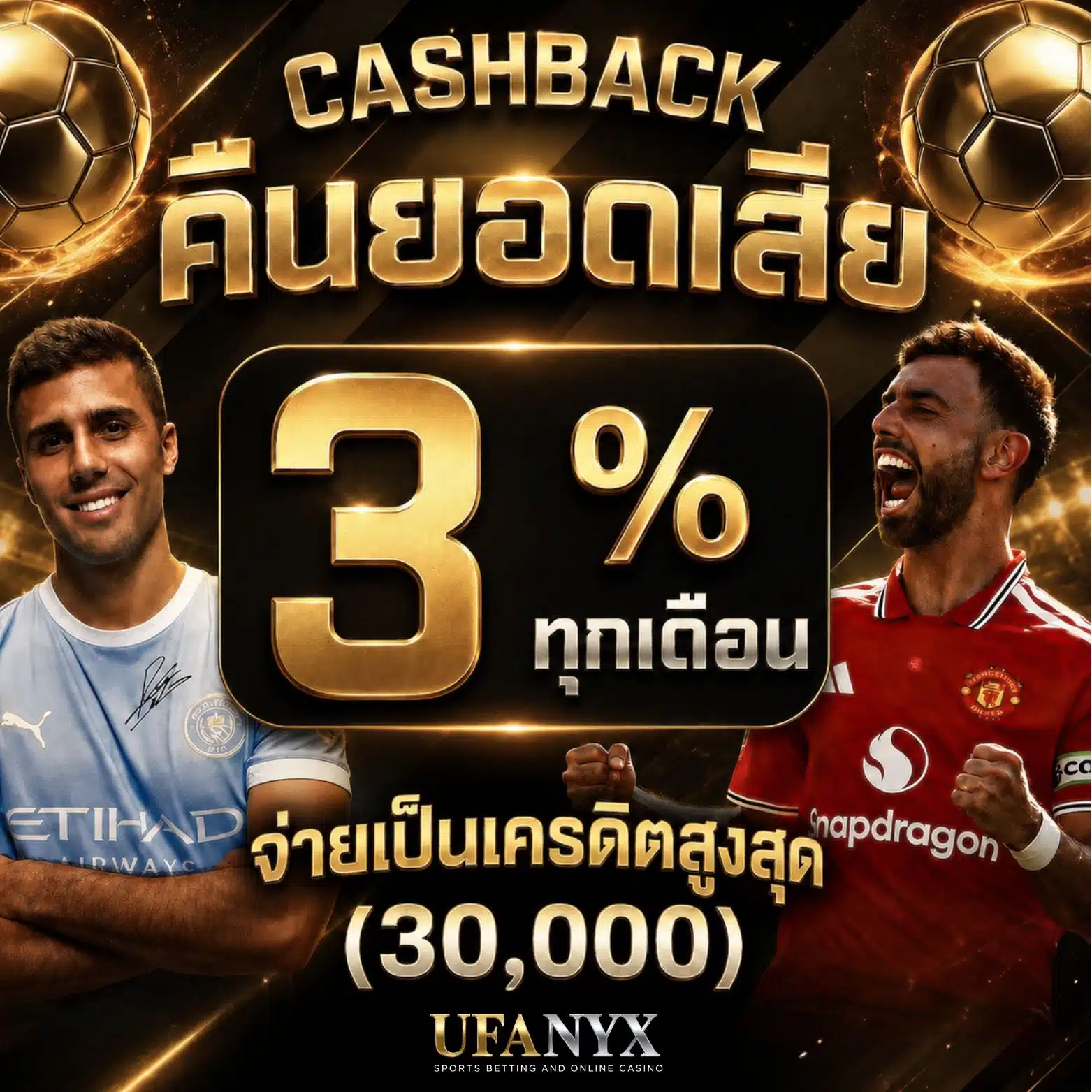 คืนยอดเสีย 3% ทุกเดือน
